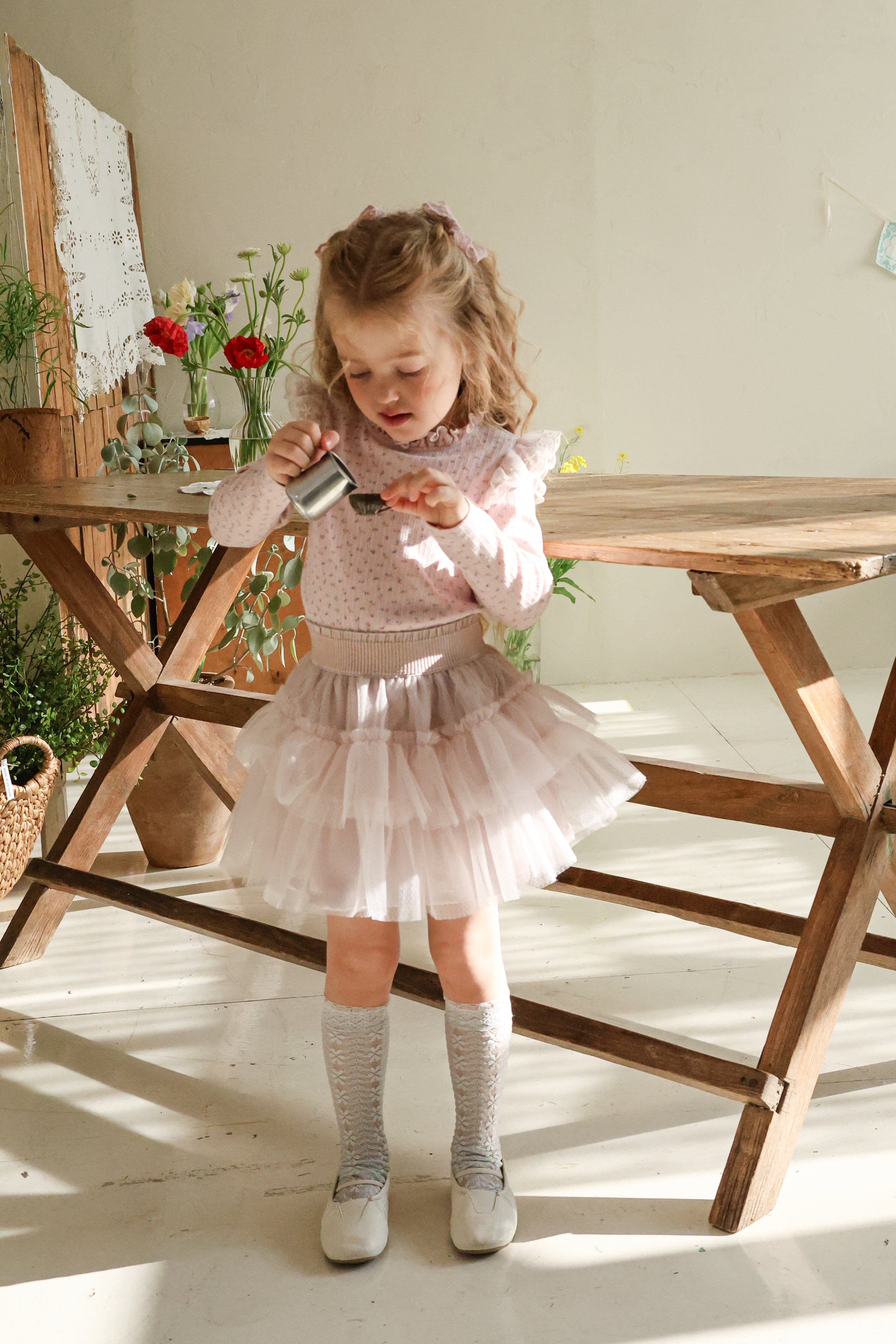 Cecil Mesh Skirt Pink