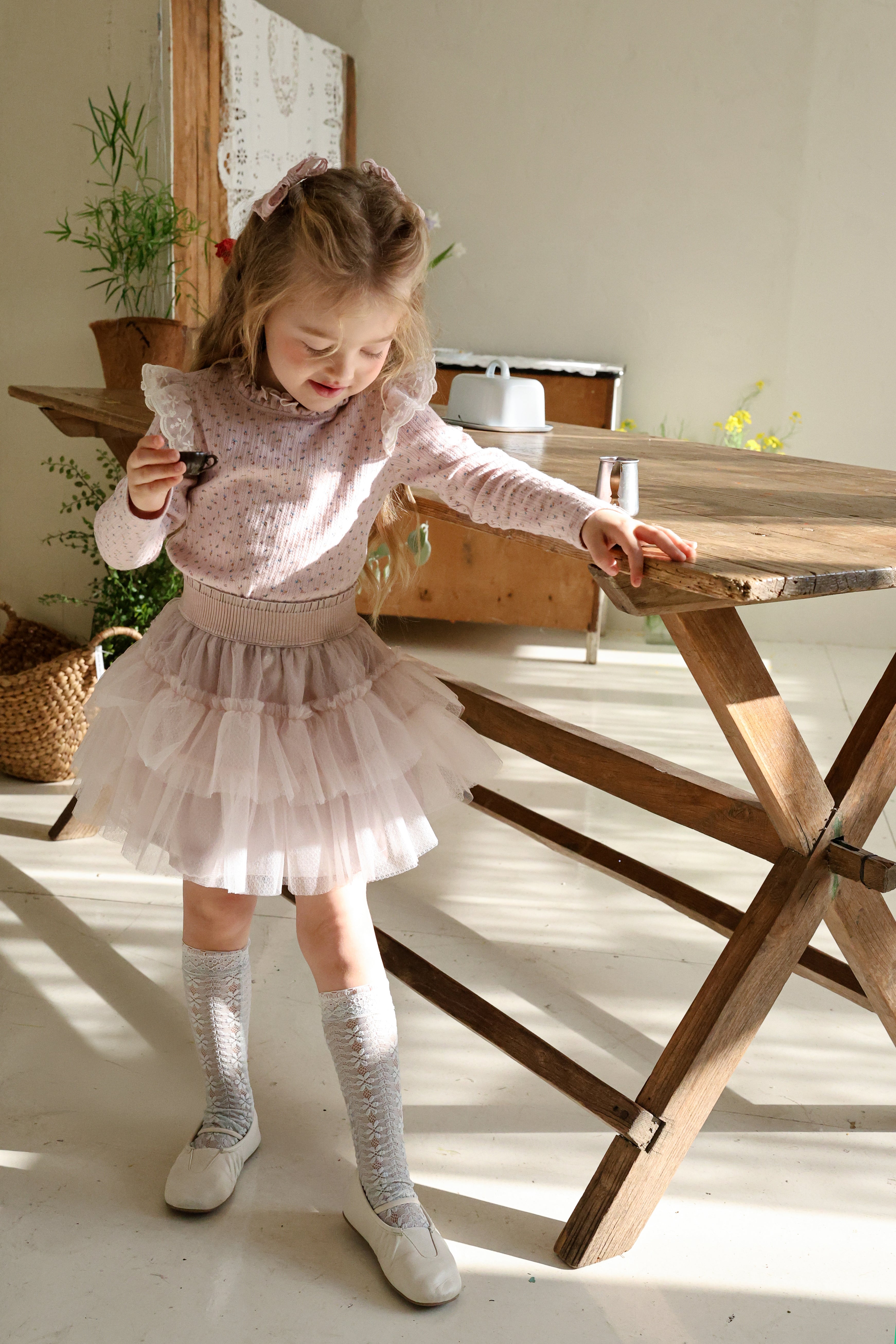 Cecil Mesh Skirt Pink