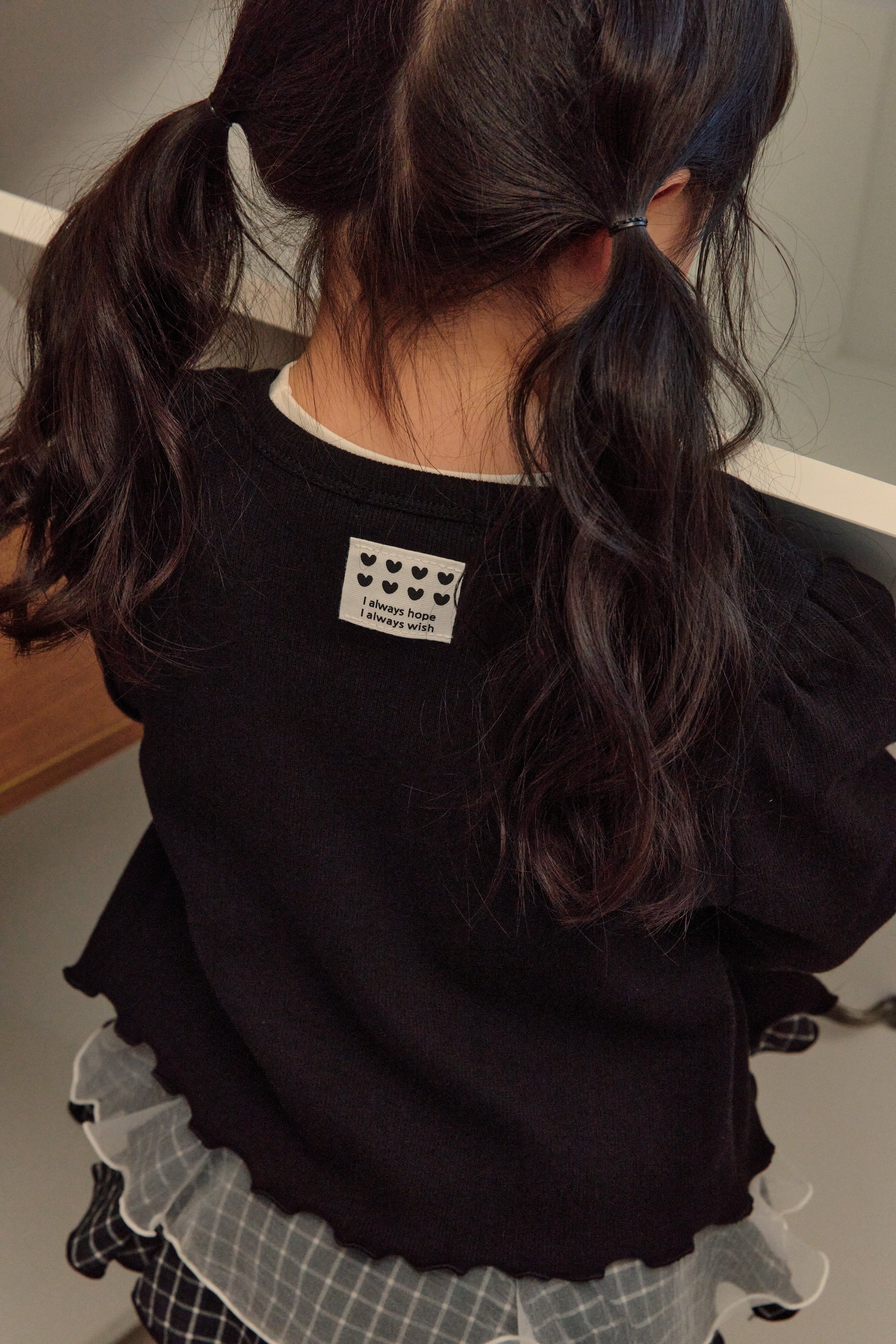 Heart Cardigan Black