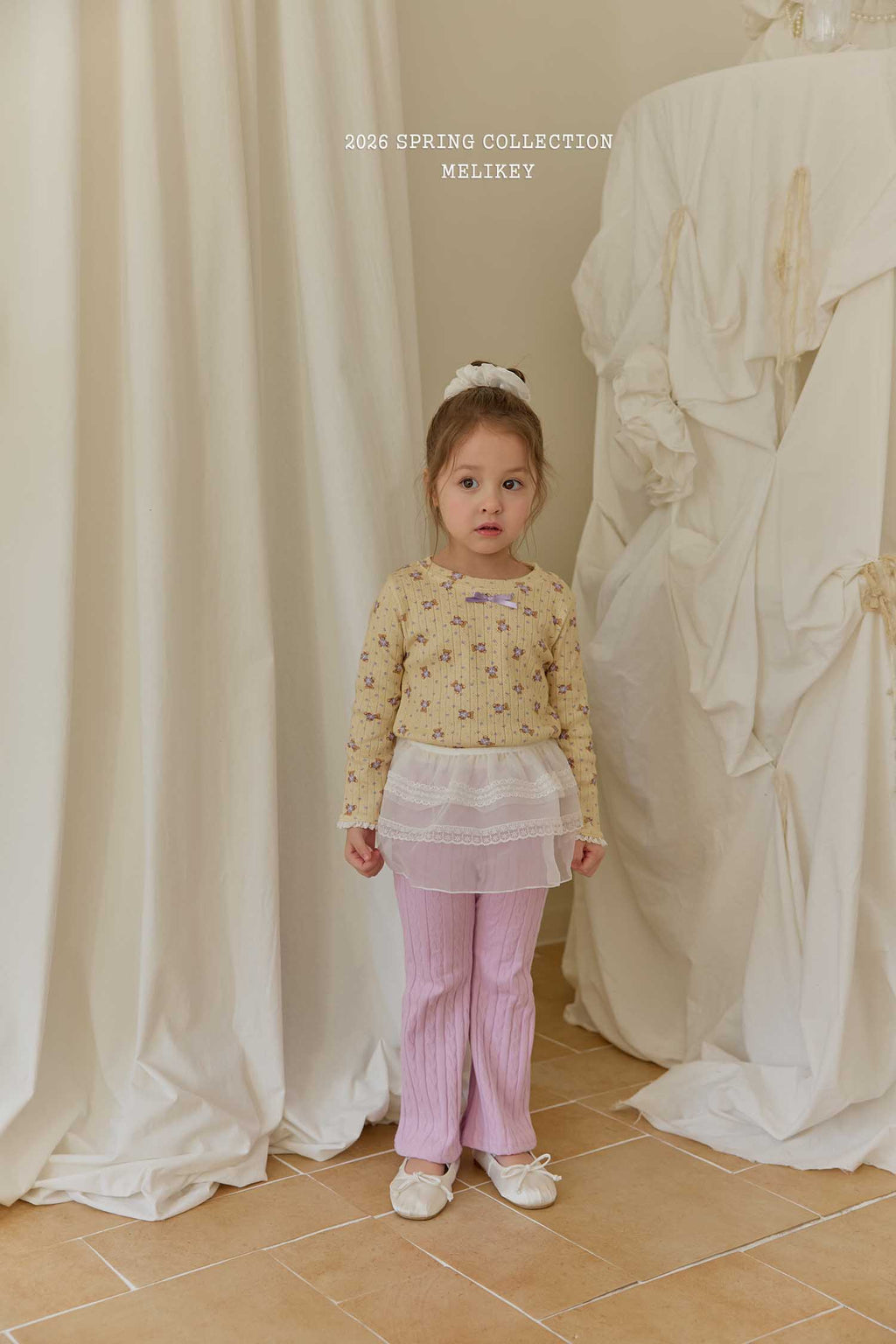 Chain Jacquard Bootcut Pants Light Purple