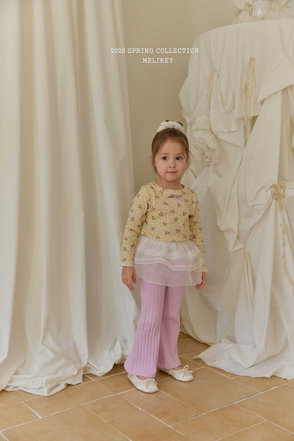 Chain Jacquard Bootcut Pants Light Purple