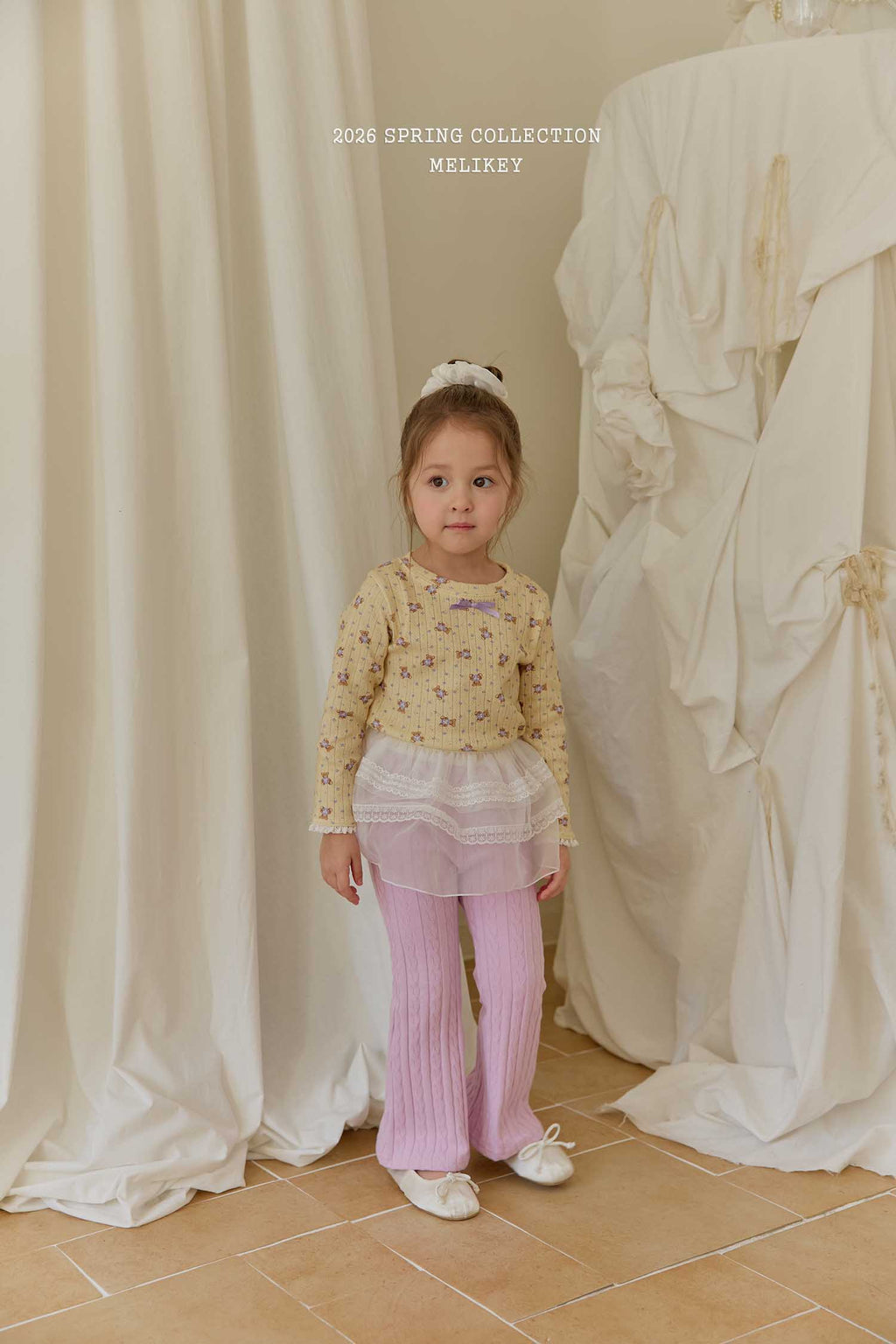 Chain Jacquard Bootcut Pants Light Purple