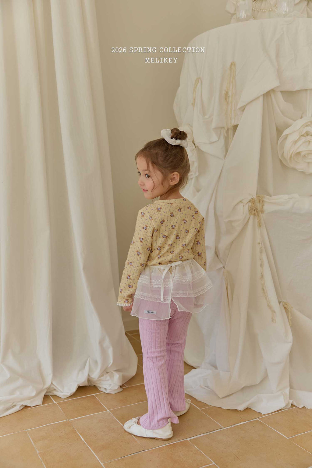 Chain Jacquard Bootcut Pants Light Purple